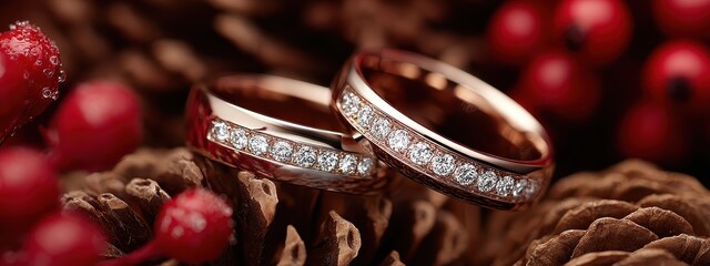 ring wedding gold marriage background golden jewelry engagement couple two 3d. band ring wedding gold ceremony love jewellery pink bride beach banner isolated white design marry bridal metal married