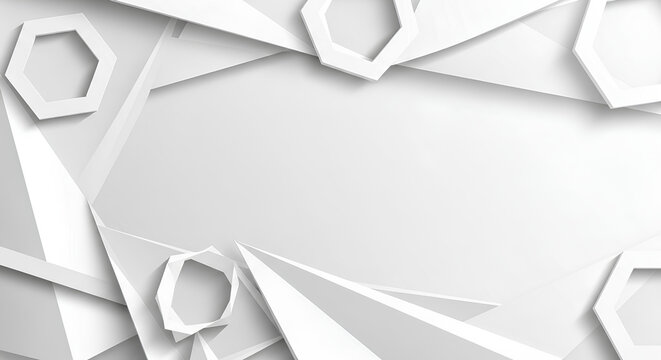 Modern abstract background with elegant white geometric shapes for a clean design