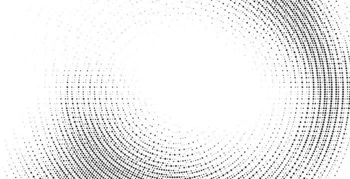 Circular halftone vortex fade with smooth dotted rings forming a soft abstract gradient swirl ideal for modern minimal backgrounds clean graphic layouts and contemporary decorative compositions