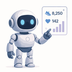 Robot Tracking Fitness Data, Steps, and Heart Rate on Health App.