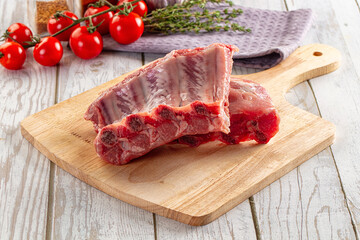 Fresh raw pork ribs for cooking