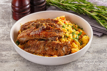 Couscous with ribs and vegetables