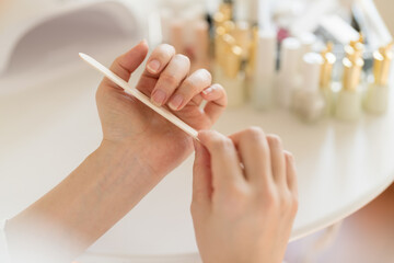 Use a nail file to shape nails