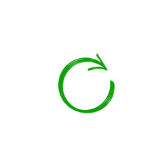 PNG green refresh circle arrow icon. Refresh reload rotation Circular arrow icon on transparent background