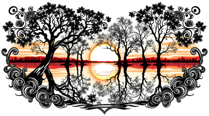 abstract background with tree