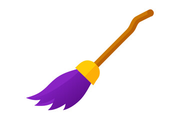 Cartoon witch's broomstick