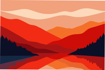 Landscape mountain range