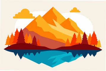 Mountain and forest view