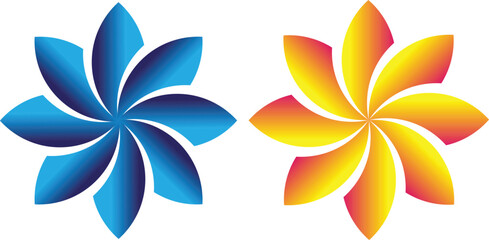 Fototapeta premium Abstract floral design with gradient colors