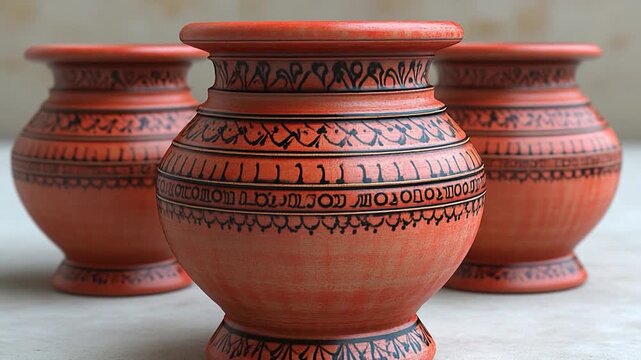 A collection of vases placed on a table, ideal for decorating or showcasing your favorite ceramics