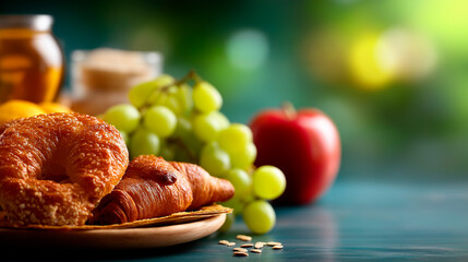 Nutritional value food fitness concept visualization defocused blurred wellness background energy awareness symbolism dietary education display health consciousness