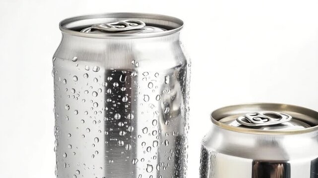 A pair of soda cans sitting side by side