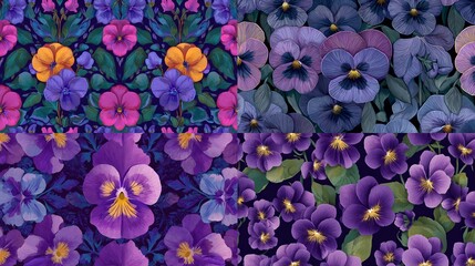 Close-up of vibrant purple crocus flowers blooming in a spring garden