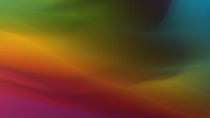 Deep Teal and Green Abstract Background with Orange and Red Swirling Forms gradient color