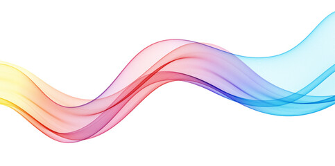 Fototapeta premium Abstract Background, Transparent Waved Lines. Soft Spectrum Gradient Smoke Wave BG. Colorful Rainbow Flowing Wavy Lines. Vector illustration.