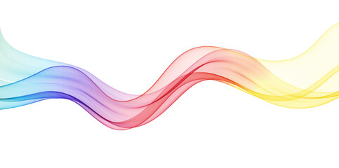 Abstract Background, Transparent Waved Lines. Soft Spectrum Gradient Smoke Wave BG. Colorful Rainbow Flowing Wavy Lines. Vector illustration.