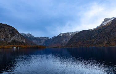 View of Lake Hallstatt and the town of Hallstatt