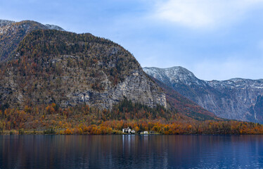 View of Lake Hallstatt and the town of Hallstatt
