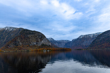 View of Lake Hallstatt and the town of Hallstatt