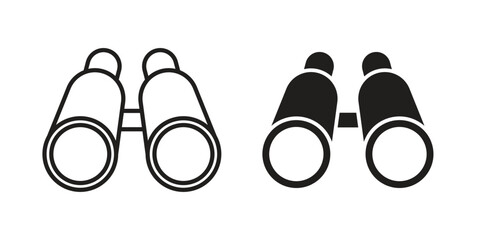 Binoculars icon collection. modern simple icons for web