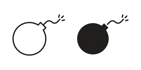 Bomb icon collection. modern simple icons for web © Zrobac