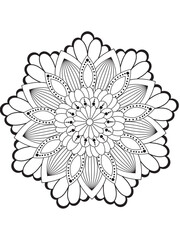 Vector abstract mandala pattern. art on the wall. coloring book 