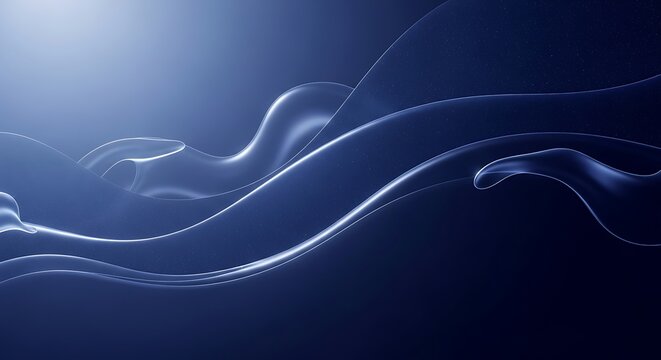 Abstract blue waves with light reflections and gradients