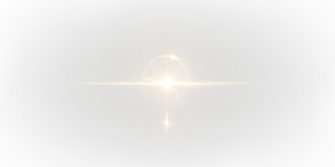 Bright light burst on a transparent background creating a glowing effect for creative projects and design elements