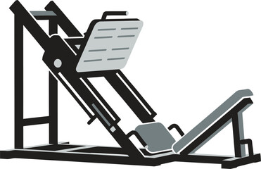 Lower body strength trainer equipment depicted in clean bold vector silhouette Vector illustration