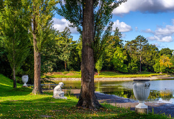 Landschaft und Natur im Gartnereich Dessau-W&ouml;rlitz, W&ouml;rlitzer Park, UNESCO Weltkulturerbe, Dessau, Sachsen Anhalt, Deutschland