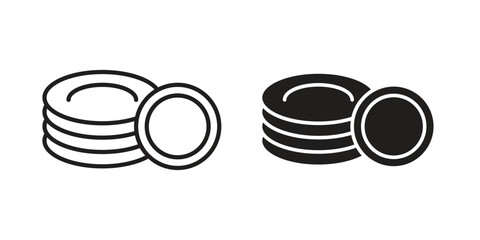 Plates icon collection. modern simple icons for web