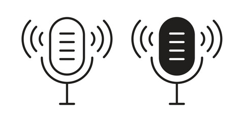 Podcast icon collection. modern simple icons for web