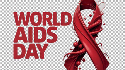 World AIDS Day Ribbon Portrait Badge.