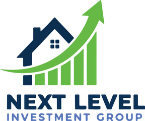 Next level investment group logo illustrating real estate growth