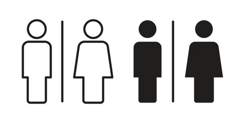 Restroom icon collection. modern simple icons for web
