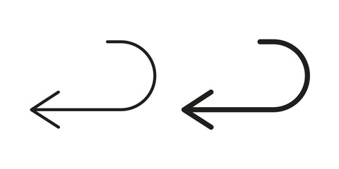 Send back icon collection. modern simple icons for web