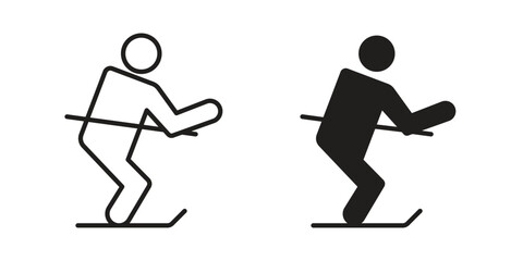 Skiing icon collection. modern simple icons for web © Zrobac