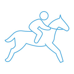 Illustration of a horse and rider