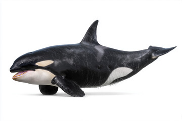 Fototapeta premium Smiling killer whale for ocean wildlife design