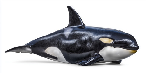 Fototapeta premium Killer whale resting pose for marine topics