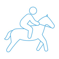 Illustration of a person riding a horse
