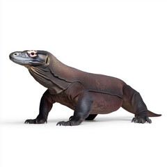 Obraz premium Komodo dragon lizard on white background