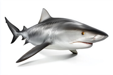 Gray lemon shark swimming for aquatic education