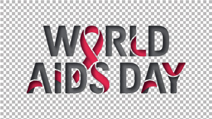 Soft Brush Red AIDS Day Script.