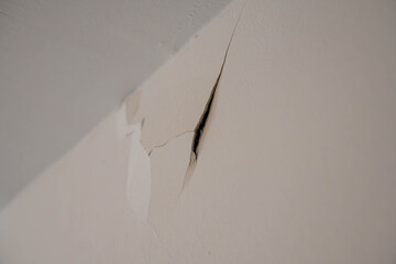 Corner Wall Crack Showing Construction Defect