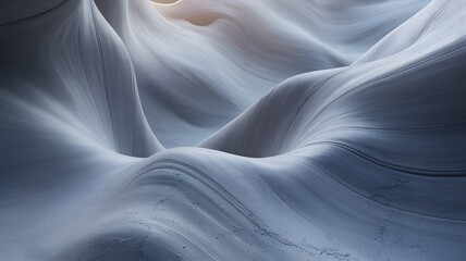 Monochrome Abstract Landscape with Smooth Ridges and Subtle Light Creating a Minimalist and Serene Background