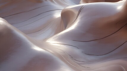 Abstract background with flowing lines forms surface for your design concept and creative ideas of 3d smooth shapes with light effect