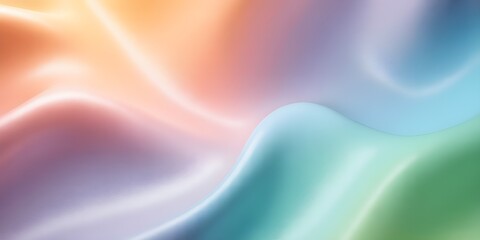 Abstract pastel gradient waves soft colorful background with smooth flowing shapes and textures tranquil backdrop wallpaper design element for presentation