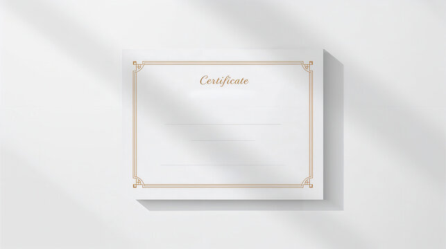 Elegant certificate with golden border, perfect for recognizing achievements and milestones.