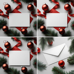 Send elegant holiday greetings with space for text